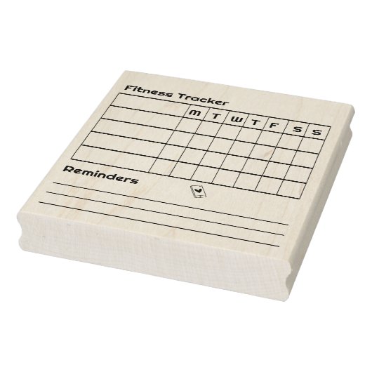 習慣フィットネスウィークリートラッカーのリマインダーノート ラバースタンプ (スタンプ)