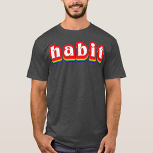 習慣レトロレインボータイポグラフィ Tシャツ