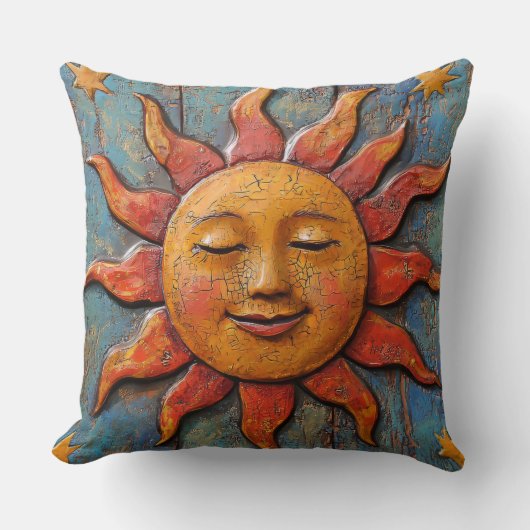 習慣的な天の太陽 クッション (正面)