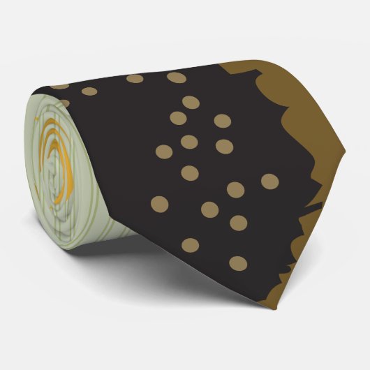 習慣的な緑のひまわり結婚のストライプの花 ネクタイ (ロール)