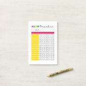 習慣追跡プランナーの履歴ページ ポストイット (デスク上)