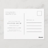 習熟したアーチ写真 卒業パーティー招待状 ポストカード (裏面)