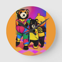 習近平・児童パーティー ラウンド壁時計