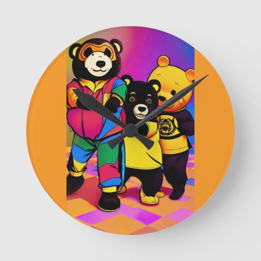 習近平・児童パーティー ラウンド壁時計 (正面)