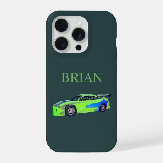 翠緑の地平線を疾走するエメラルドロードランナー iPhoneケース (裏面)
