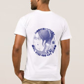 翠 スタッフ用 紺の絵柄 背中に翠柄 Tシャツ (裏面)