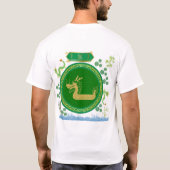 翡翠のドラゴン航海 ホワイト Tシャツ (裏面)