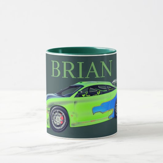 翡翠の地平線を駆けるロードランナー マグカップ (中央)