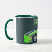 翡翠の地平線を駆けるロードランナー マグカップ (左)