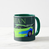 翡翠の地平線を駆けるロードランナー マグカップ (正面右)