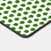 翡翠の木の緑の葉（白背景） デスクマット (コーナー)