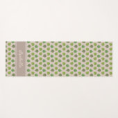 翡翠の木の葉 & 名前入り ベージュ ヨガマット (正面(横))