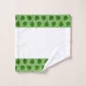 翡翠の木の葉 緑と白 バスタオルセット (ウォッシュタオル)