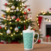 翡翠グリーンのサンタの陽気なクリスマス HO! HO! HO! カフェラテマグ