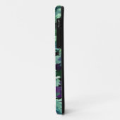翡翠緑と紫のカモフラージュ パターン Case-Mate iPhoneケース (裏面/左)