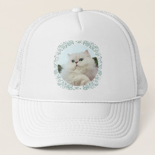 翡翠色の目を持つペルシャ猫 キャップ (正面)