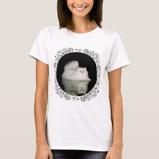 翡翠色の目を持つペルシャ猫 Tシャツ (正面)