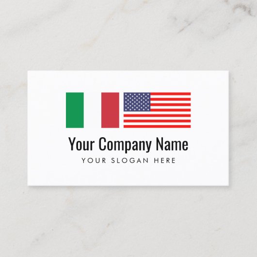 翻訳サービスのイタリア語-英語の訳者 名刺 (正面)