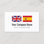 翻訳サービスの英語-スペイン語訳者 名刺 (正面)