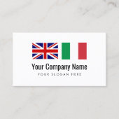 翻訳サービス英語翻訳イタリアン者 名刺 (正面)