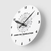 翻訳用にコード化(RNAコドンホイール) ラウンド壁時計 (傾斜)