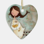 翼およびのどを鳴らす音 セラミックオーナメント (右)