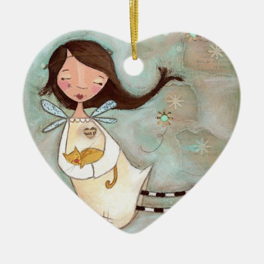 翼およびのどを鳴らす音 セラミックオーナメント (正面)