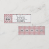 翼およびハローのピンクの天使の背景 スキニー名刺 (正面/裏面)