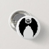 翼および王冠の眼識 缶バッジ (正面&裏面)