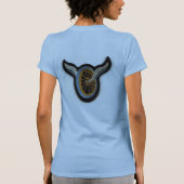翼および車輪2の妻のofa Motorcop Tシャツ (裏面)