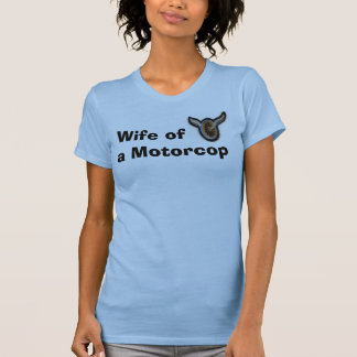 翼および車輪2の妻のofa Motorcop Tシャツ
