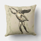 翼お洒落を持つ天使の男 クッション (裏面)