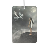 翼かわいらし付き妖精と馬飛んでいる類 カーエアーフレッシュナー (正面)