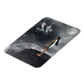 翼かわいらし付き妖精と馬飛んでいる類 マグネット (左側)