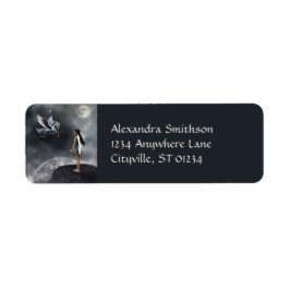 翼かわいらし付き妖精と馬飛んでいる類 ラベル