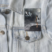 翼かわいらし付き妖精と馬飛んでいる類 缶バッジ (インサイチュ)