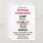 翼があるから飛べるんだよ 誕生日 招待状 (正面)