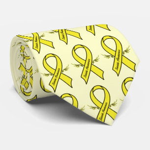翼が付いている自殺の認識度のリボン ネクタイ