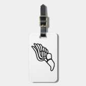 翼が付いている運動靴 ラゲッジタグ (正面縦)