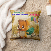 翼が小さな犬の引用文を飛インスパイアばすだけ クッション (ブランケット)