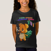 翼が小さな犬の引用文を飛インスパイアばすだけ Tシャツ (正面)