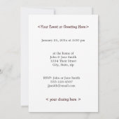 翼が父の日を超えて 招待状 (裏面)