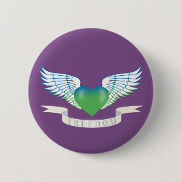 翼で自由に聞く 缶バッジ