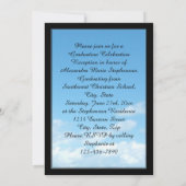 翼としてイーグルバイブル聖句キリスト教卒業 招待状 (裏面)