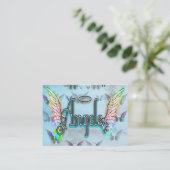 翼との芸術の天使及びハロー-着色される虹--を言い表わして下さい 名刺 (スタンド正面)