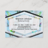 翼との芸術の天使及びハロー-着色される虹--を言い表わして下さい 名刺 (裏面)