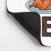 翼とビールチキンウイング飲み物 マウスパッド (コーナー)