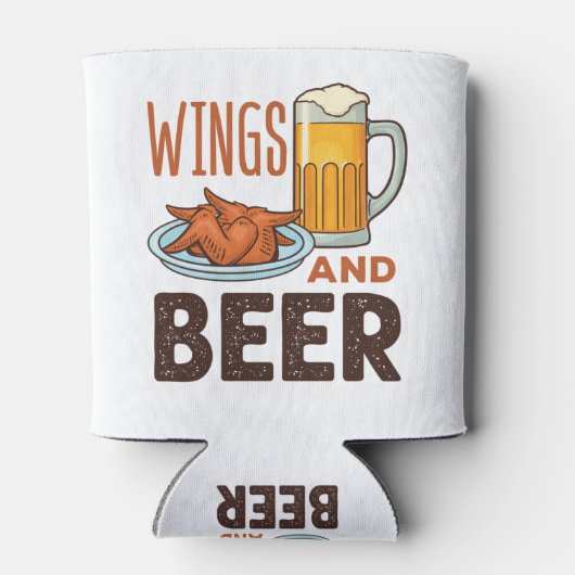翼とビールチキンウイング飲み物 缶クーラー (裏面)