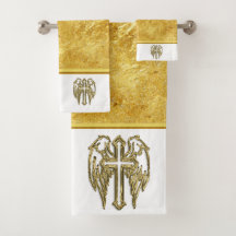 翼と白と金ゴールド箔のデザイン