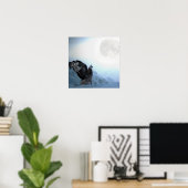 翼のあるオオカミ ポスター (ホームオフィス)